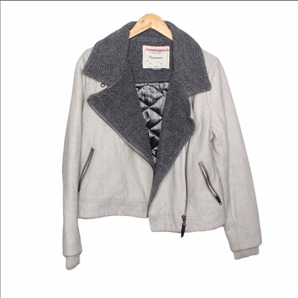 Cartonnier grey moto jacket